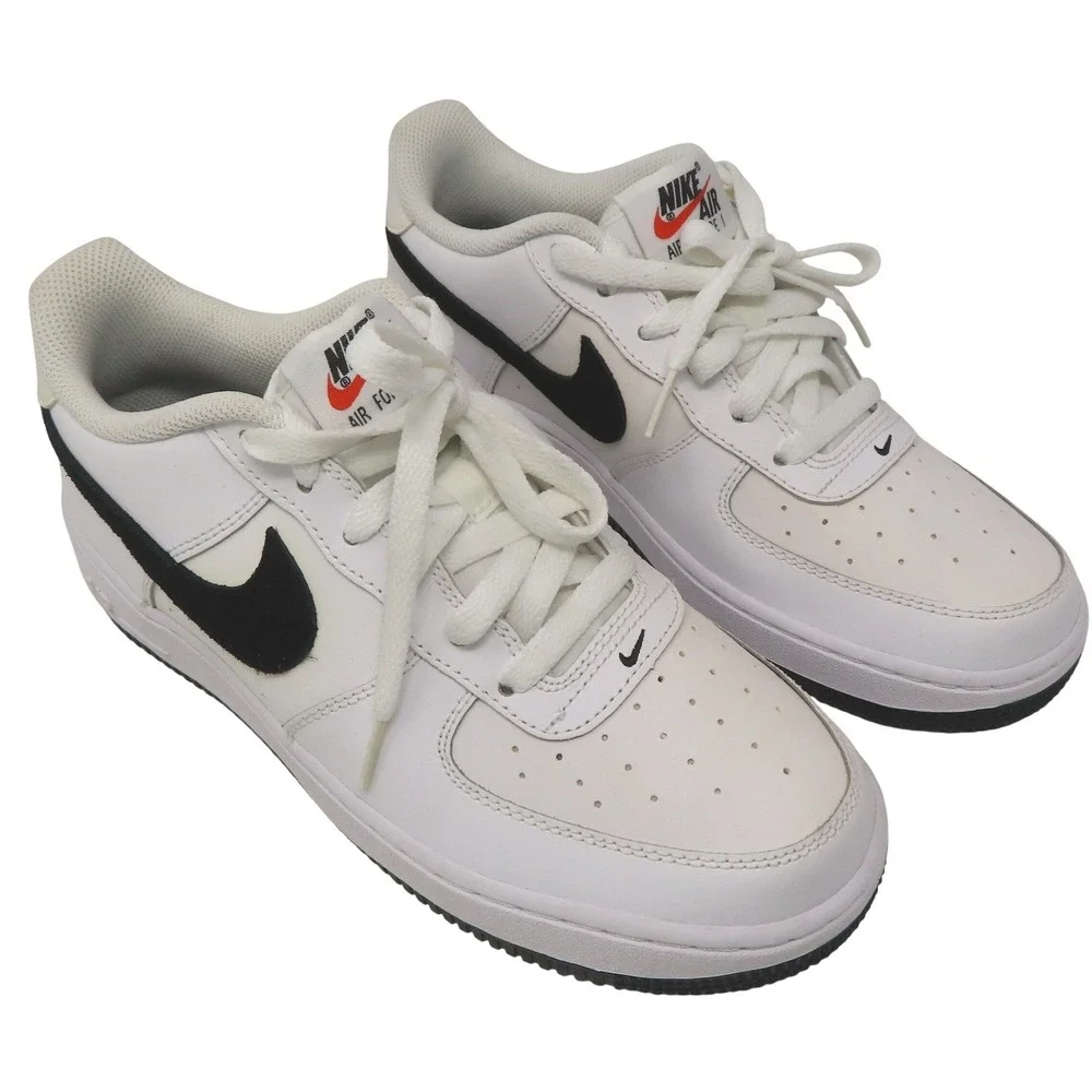 Nike Air Force 1 Low White Black GS Sneakers DH2920-111 Boys Size 7 Y NEW No Box